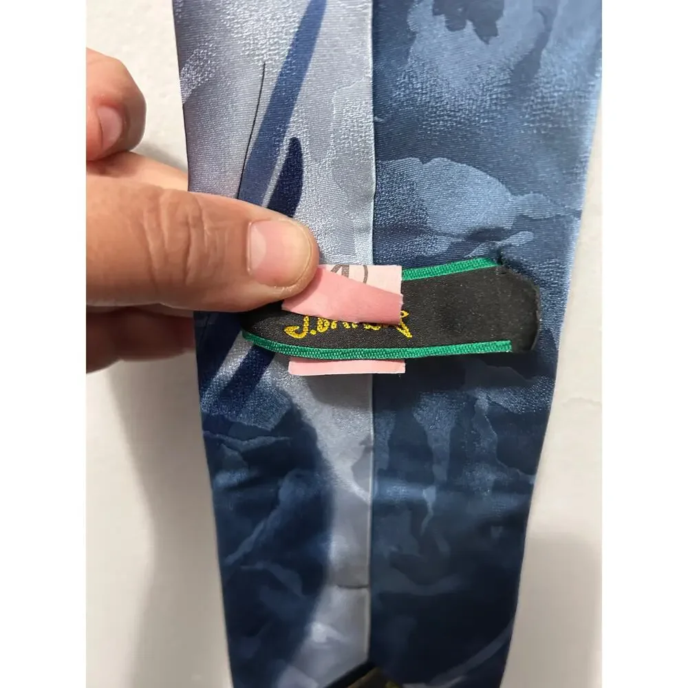 Van Gogh's Tree Collection Art Tie Blue Abstract 100% Silk Necktie Garcia Estate